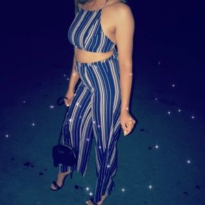 Matching striped suit !